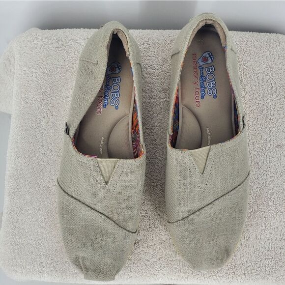 Bobs Skechers Chill Luxe Traveler In Dark Taupe With Memory Foam Size 8B - Picture 2 of 7